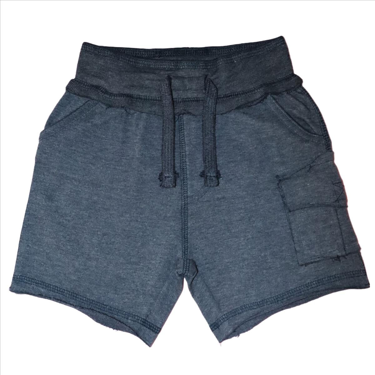 Distressed Cargo Navy Shorts