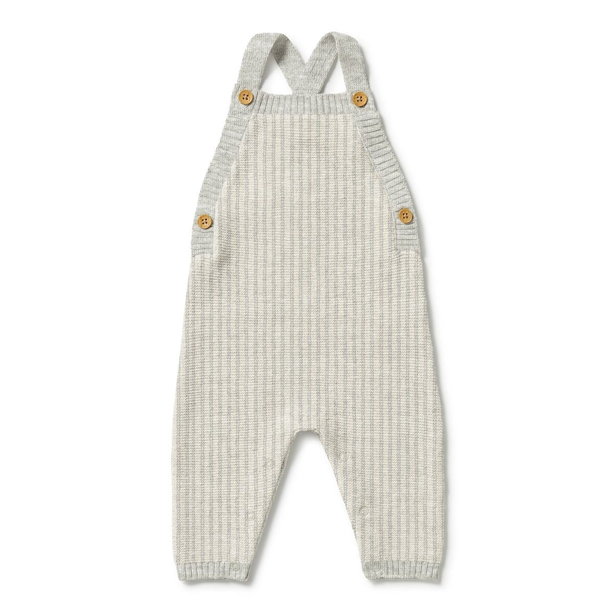 Grey Melange Knit Overall