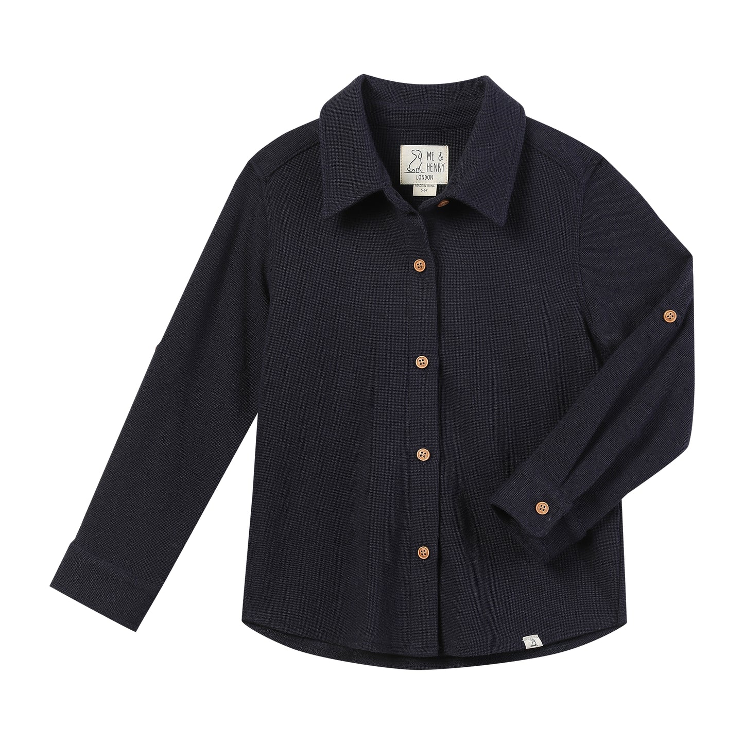 Dark Buttoned Toddler Jersey Shirt