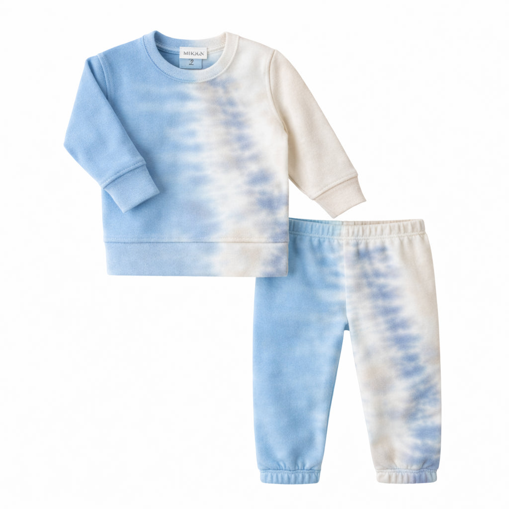 Blue Fleece Sweatshirt & Sweat Pant Set