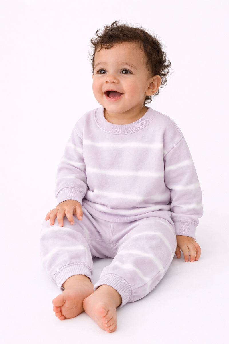 Stripe Rib Pullover and Pant Sets