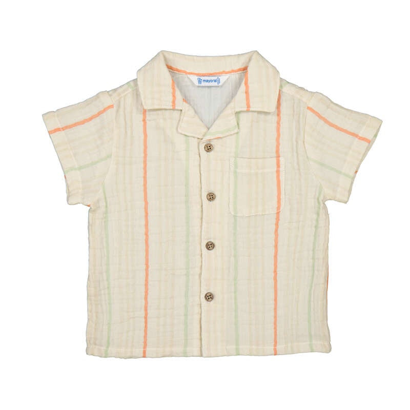 Woven Striped Baby SS Top