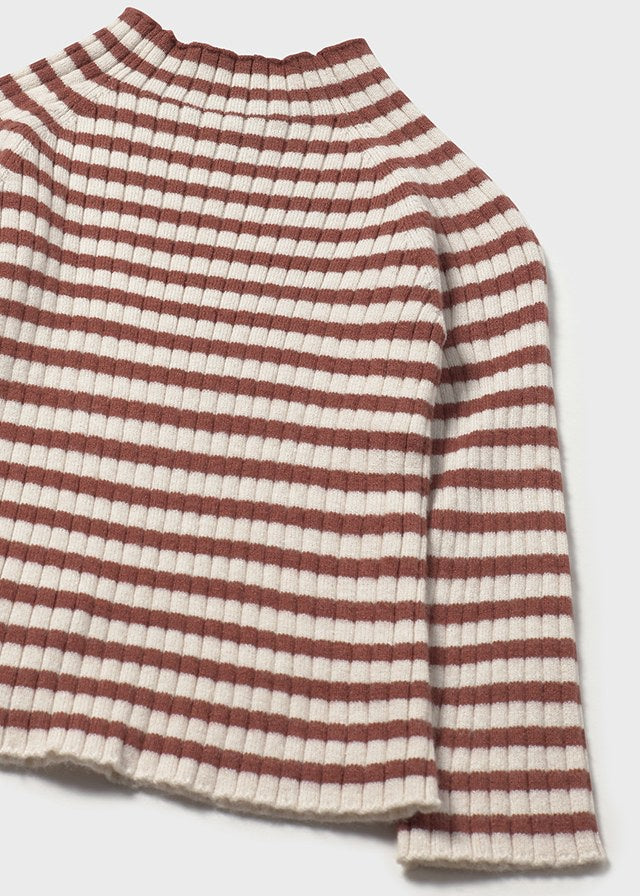 Terracota Rib Mock Kneck LS Toddler Top