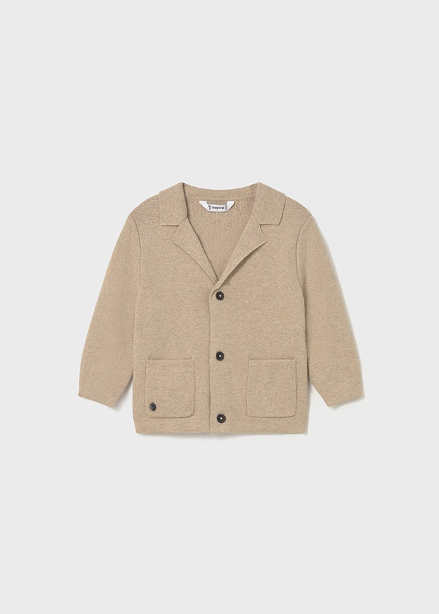 Light Beige Toddler Blazer Cardigan