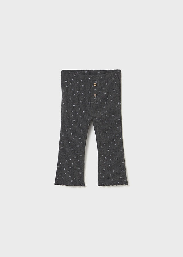 Glitter Stars Ribbed Toddler Flare Legging