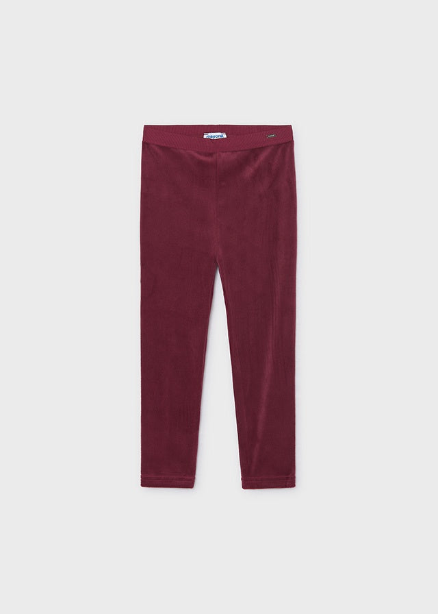 Dark Pink Basic Velvet Leggings 712