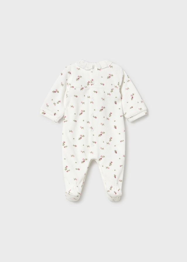 Bow Velour Collar Footie 2752