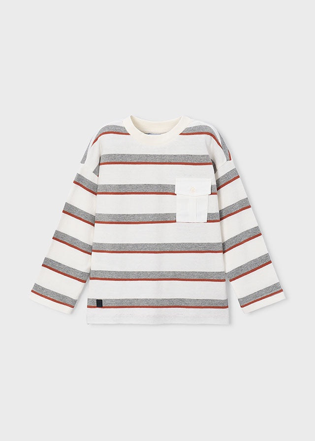 Neutral Stripes LS Toddler Shirt 4008