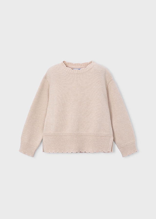 Scallop Trim Toddler Knitted Sweater 4320
