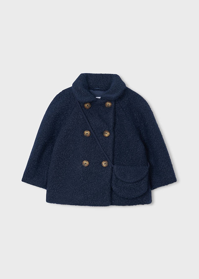 Dark Boucle Coat w/ Purse 4411