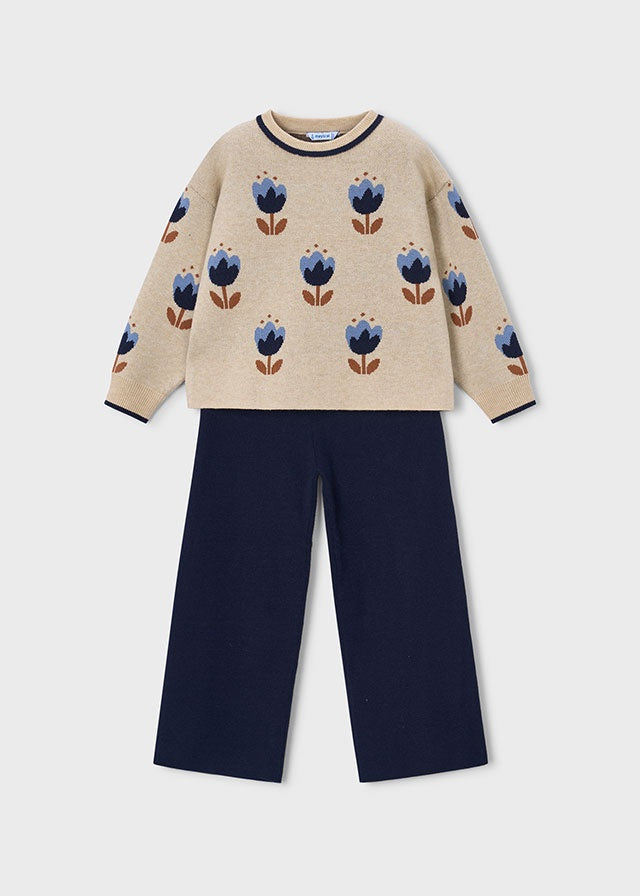 Tulip Knit Top & Trousers Kid Set 4527