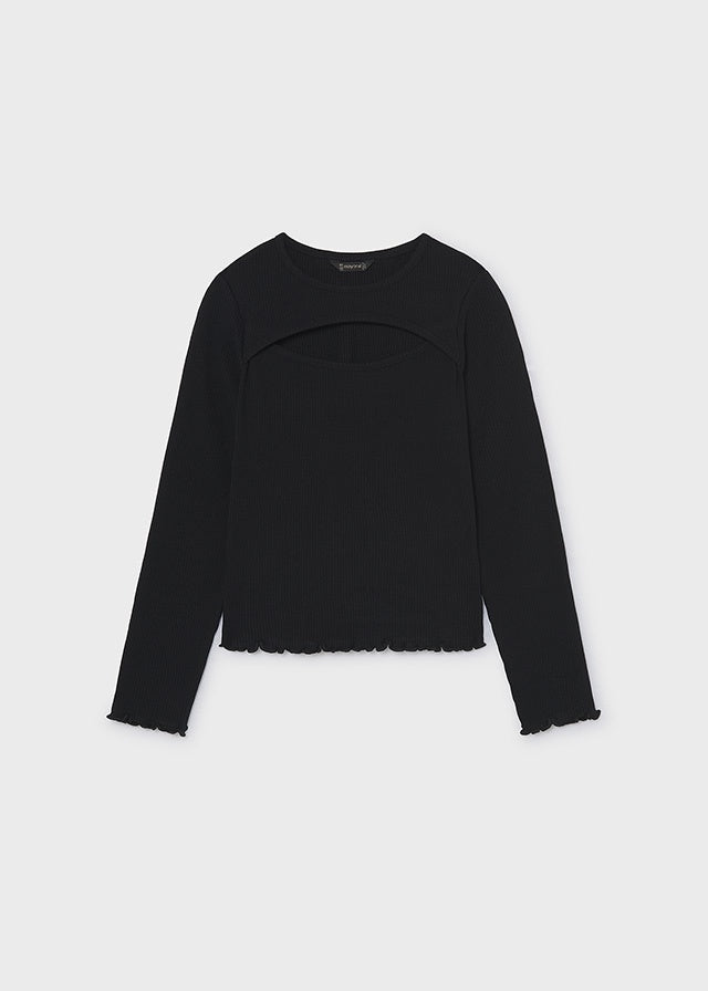 Dark LS Ribbed Shirt 7059