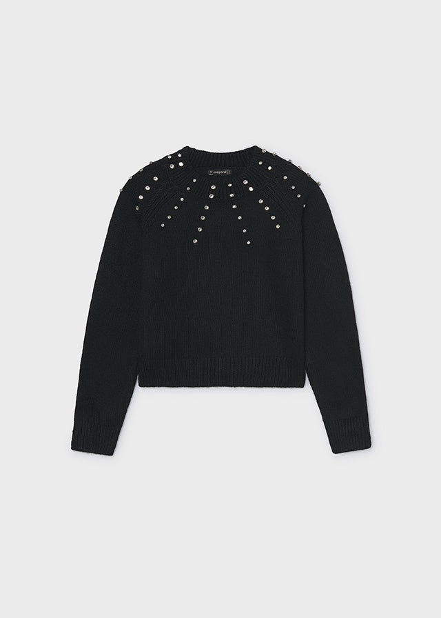 Rhinestone Strass-Applique Sweater 7343