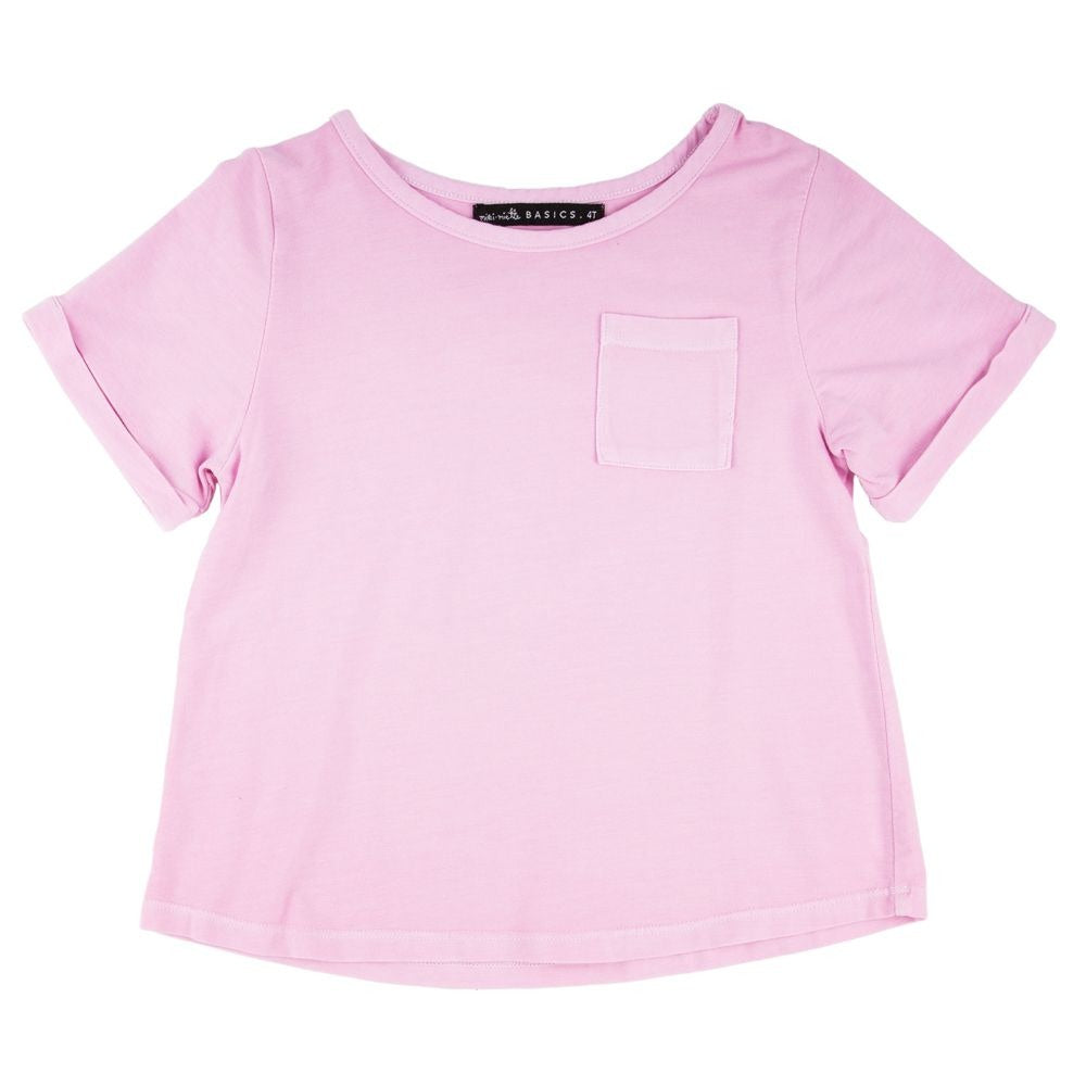 Rolled Sleeve Birdie Basic Tee w/ Pocket