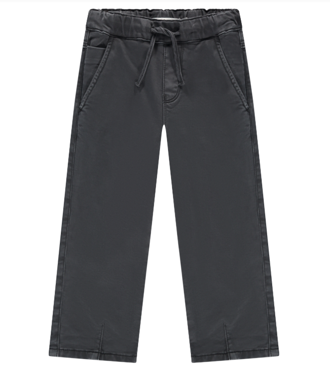 Black Relaxed Fit Soft Denim Kid Pant
