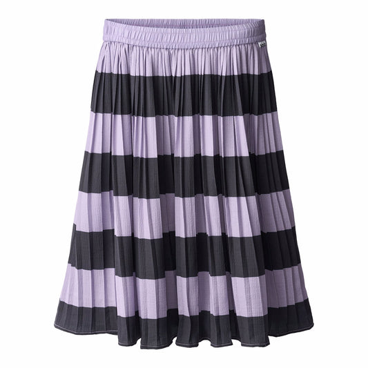 Bess Wide Stripe Pleated Skirt
