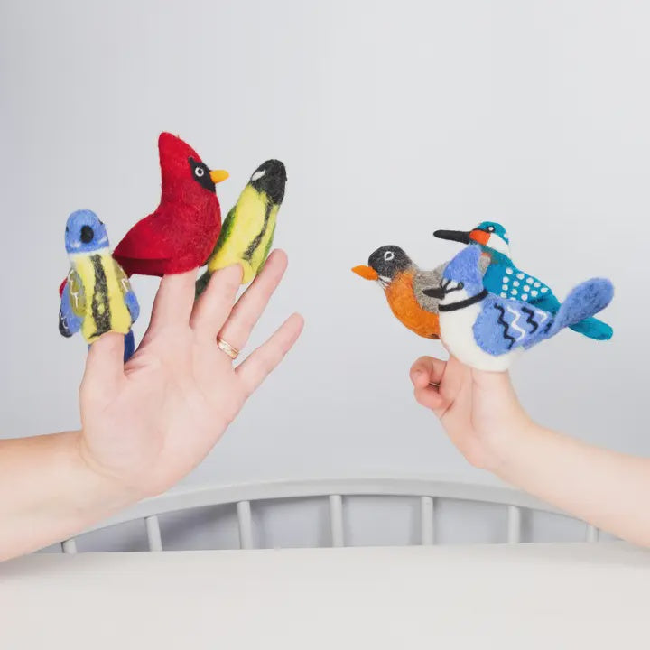 Felt Finger Puppets - Birds Asst