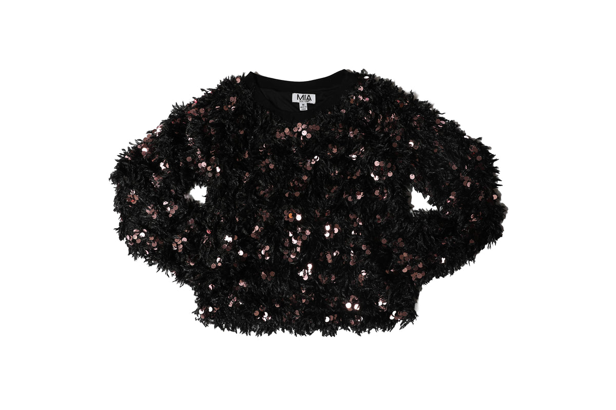 Dark Multi-Textured Sweater
