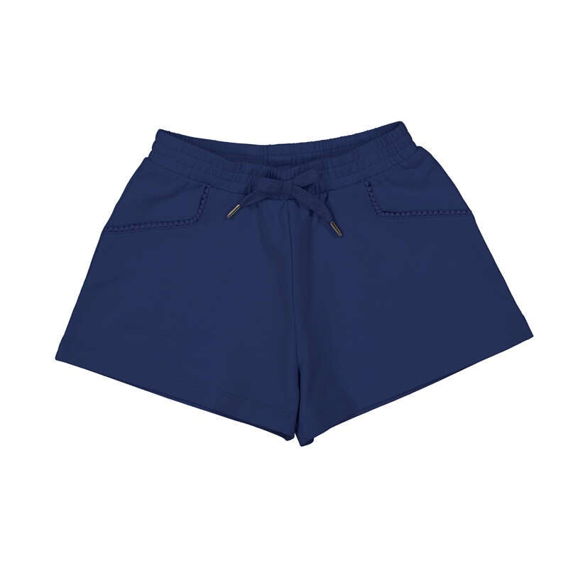 Navy Soft Chenille Toddler Shorts w/ Drawstring