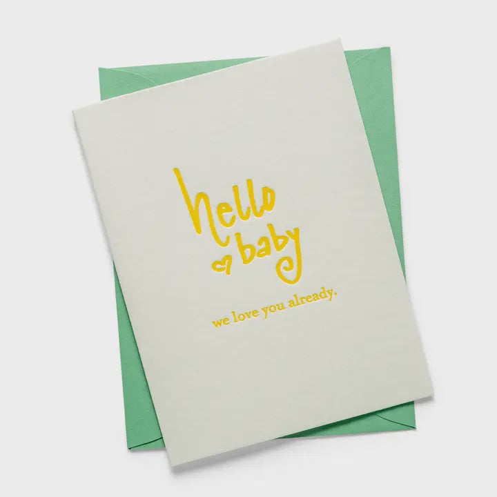 Hello Baby Letterpress