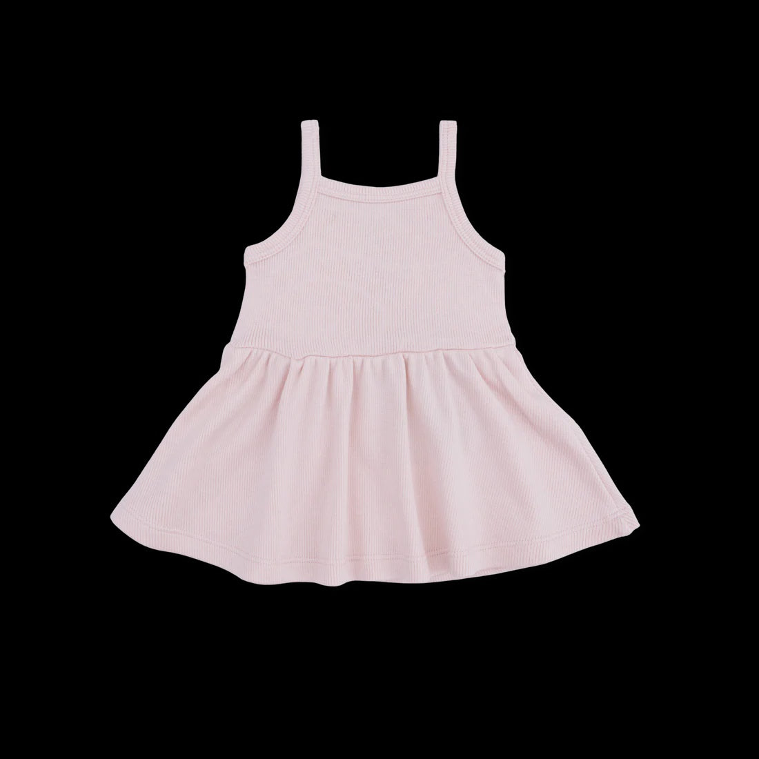 Solid Veiled Pink Toddler Tank With Peplum