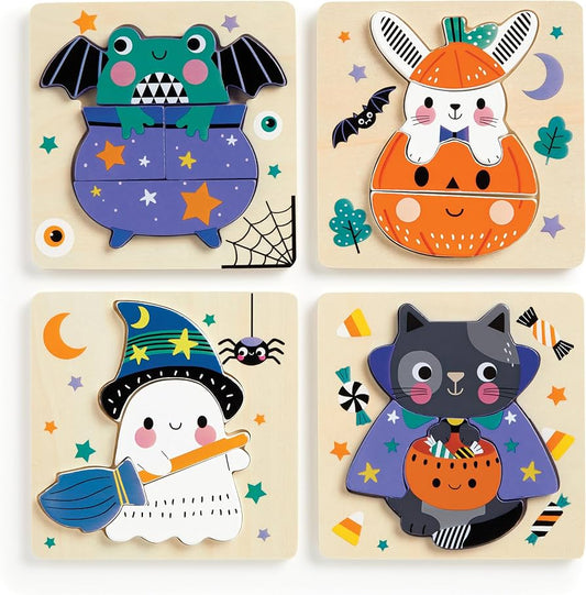 Spooky Friends 4 Wooden Puzzles