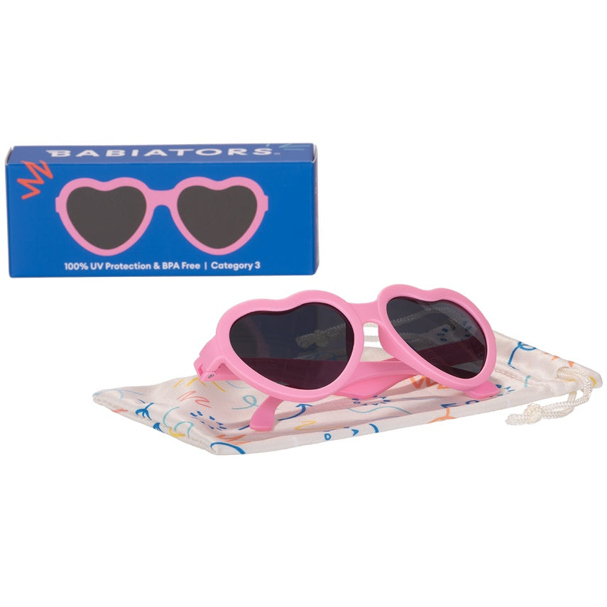 Bubble Gum Pink Hearts Sunglasses