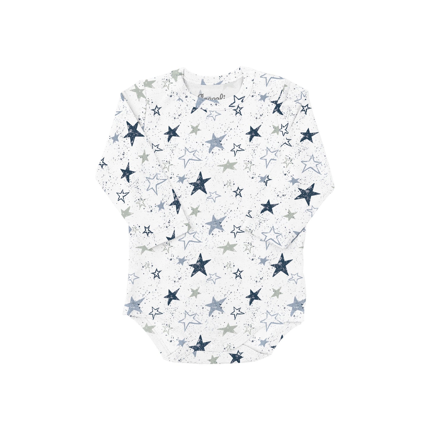 Stars on Cream Modal LS Bodysuit