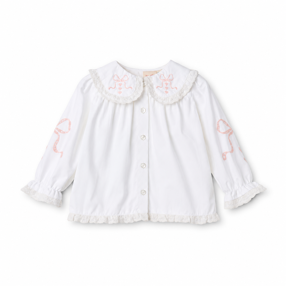 Peter Pan Collar Bows Toddler Blouse