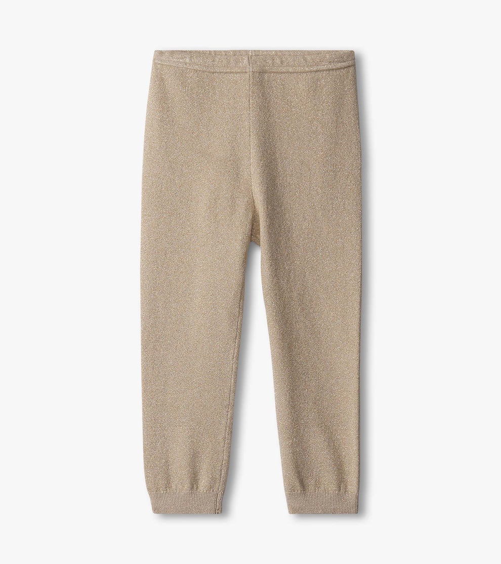Muted Gold Glitter Leggings