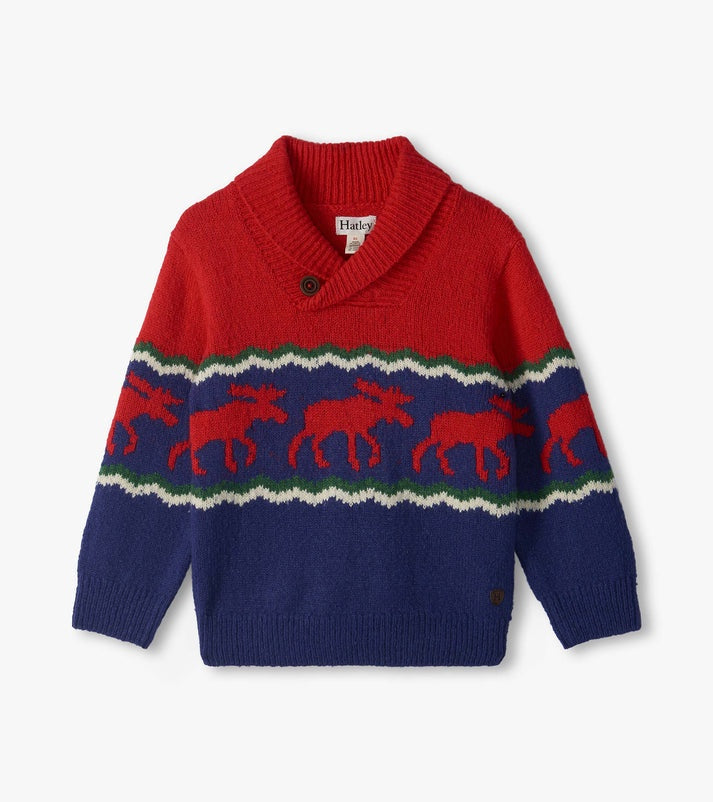 Holiday Moose Pullover Sweater