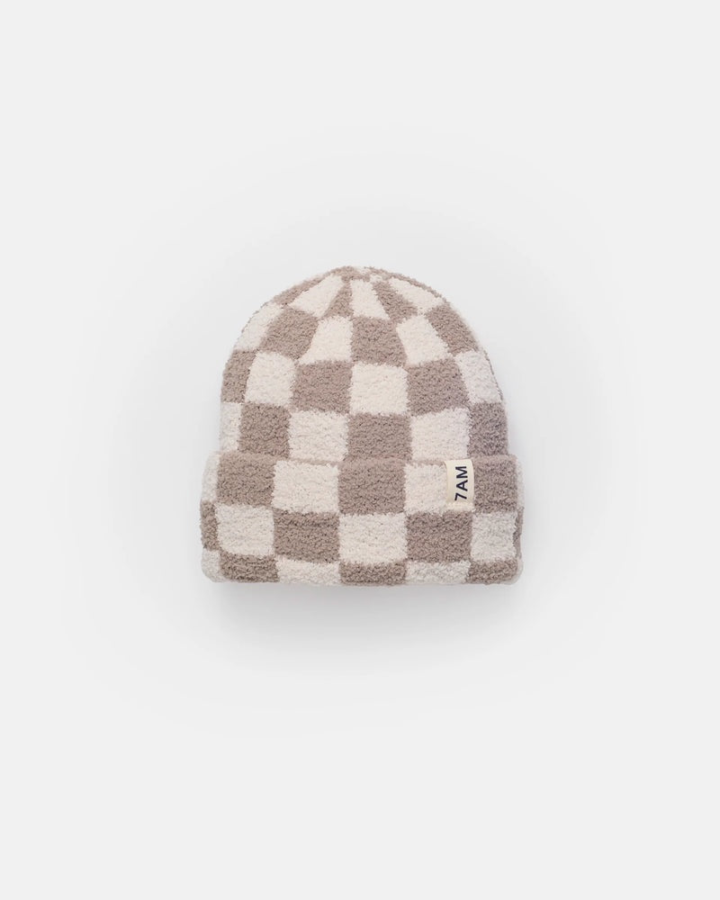 Fuzzy Neutral Checkers Beanie