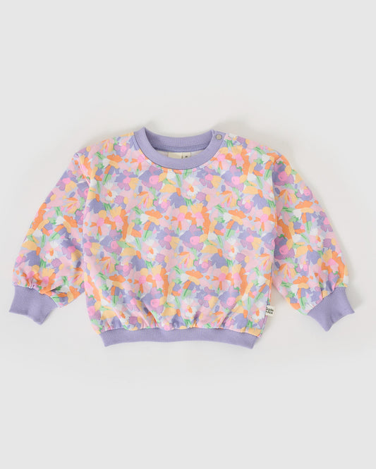 Pastel Bouquet Terry Sweatshirt