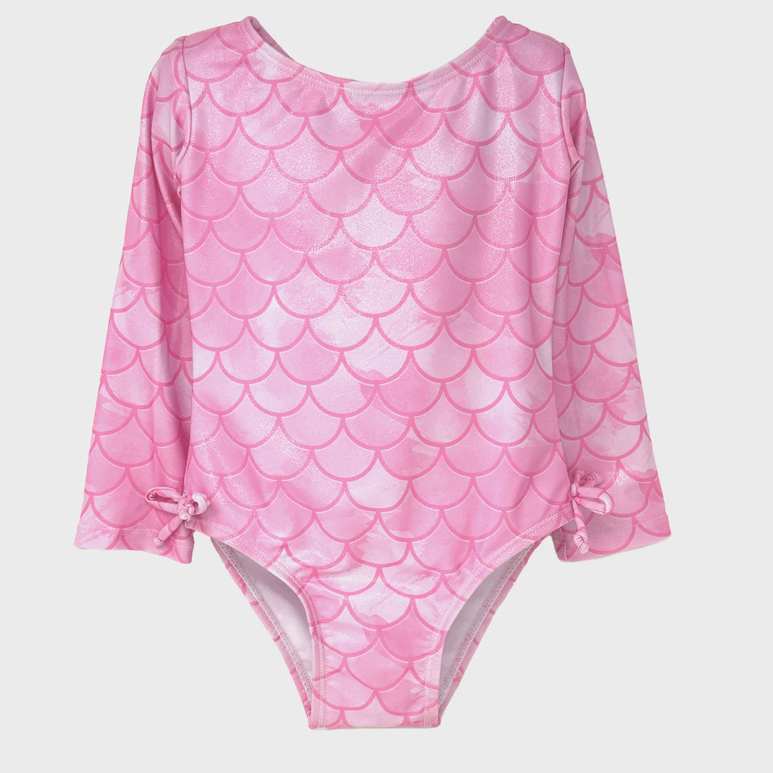 Pixie Scales Pink Charlie LS Toddler Rash Guard Swimsuit