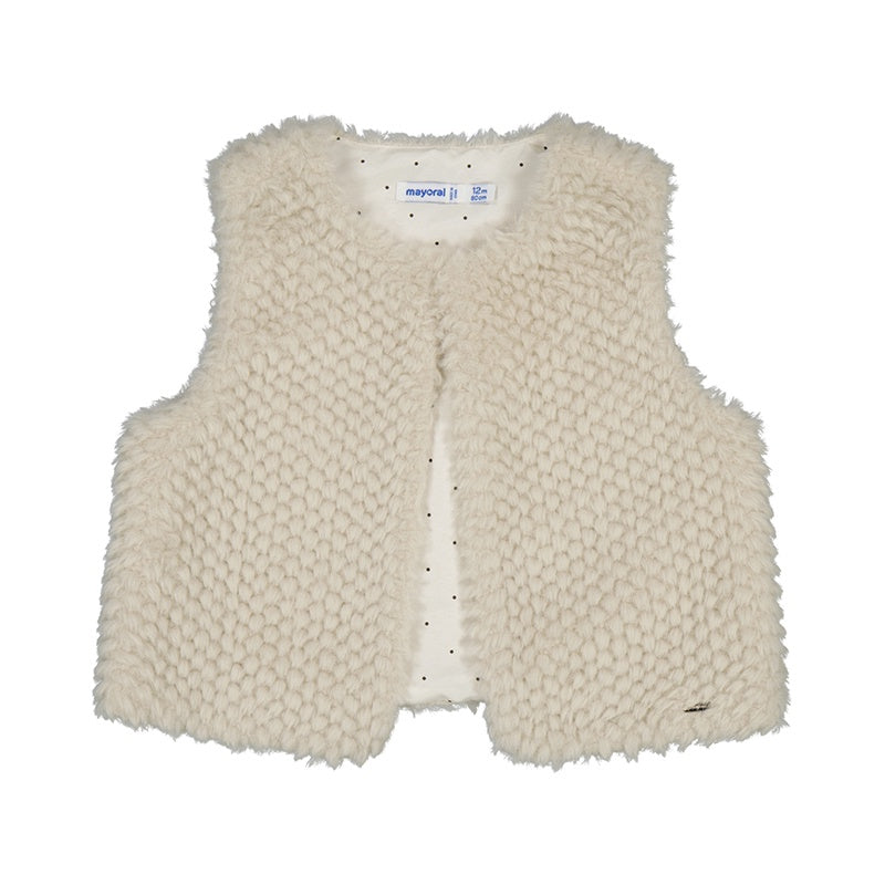 Fluffy Faux Fur Textured Vest
