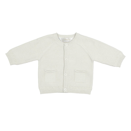 White Knit Cardigan w/ Pockets