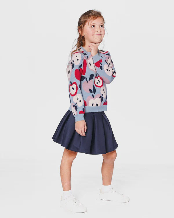 Pleated Milano Navy Blue Skirt