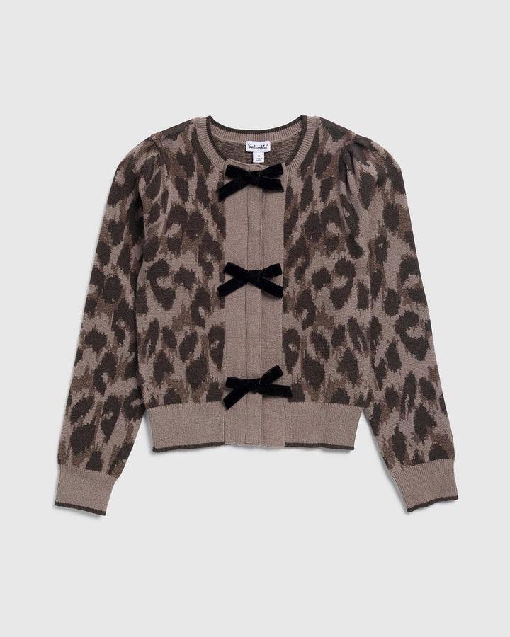 Leopard Bow Cardigan