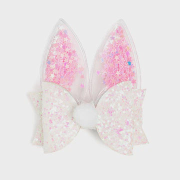 Shaker Bunny Ear Bow Clip