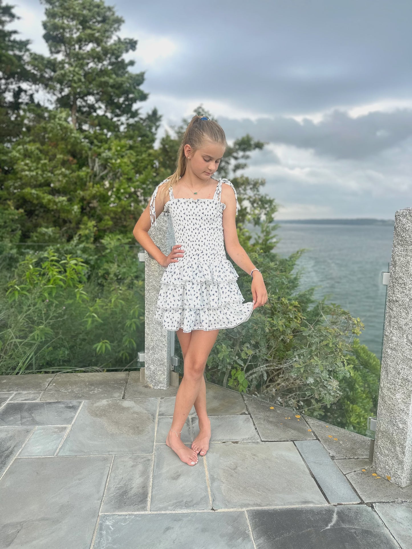 Little Paisley Print Floral Smocked Dress