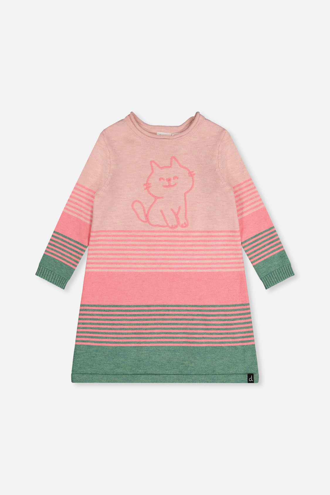 Kitty Knitted Stripe Toddler Dress