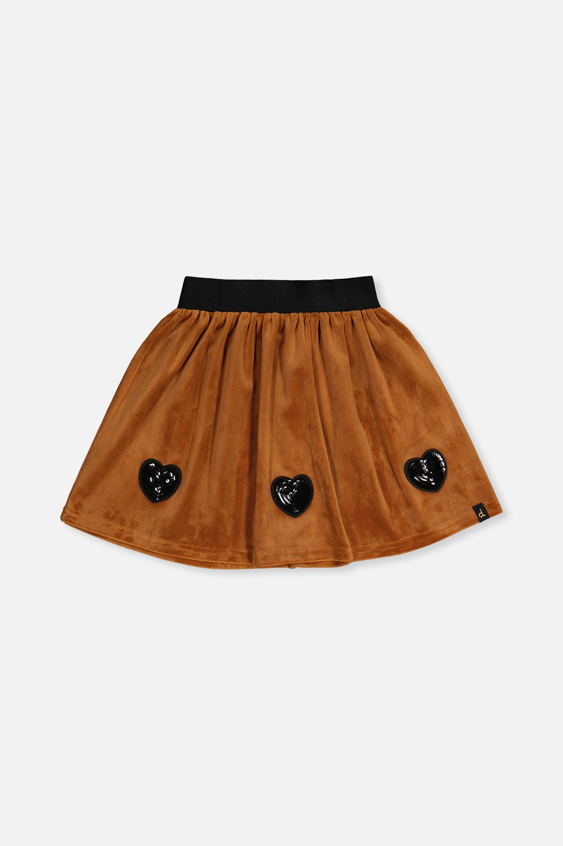 Sequin Hearts Kid Velvet Skirt
