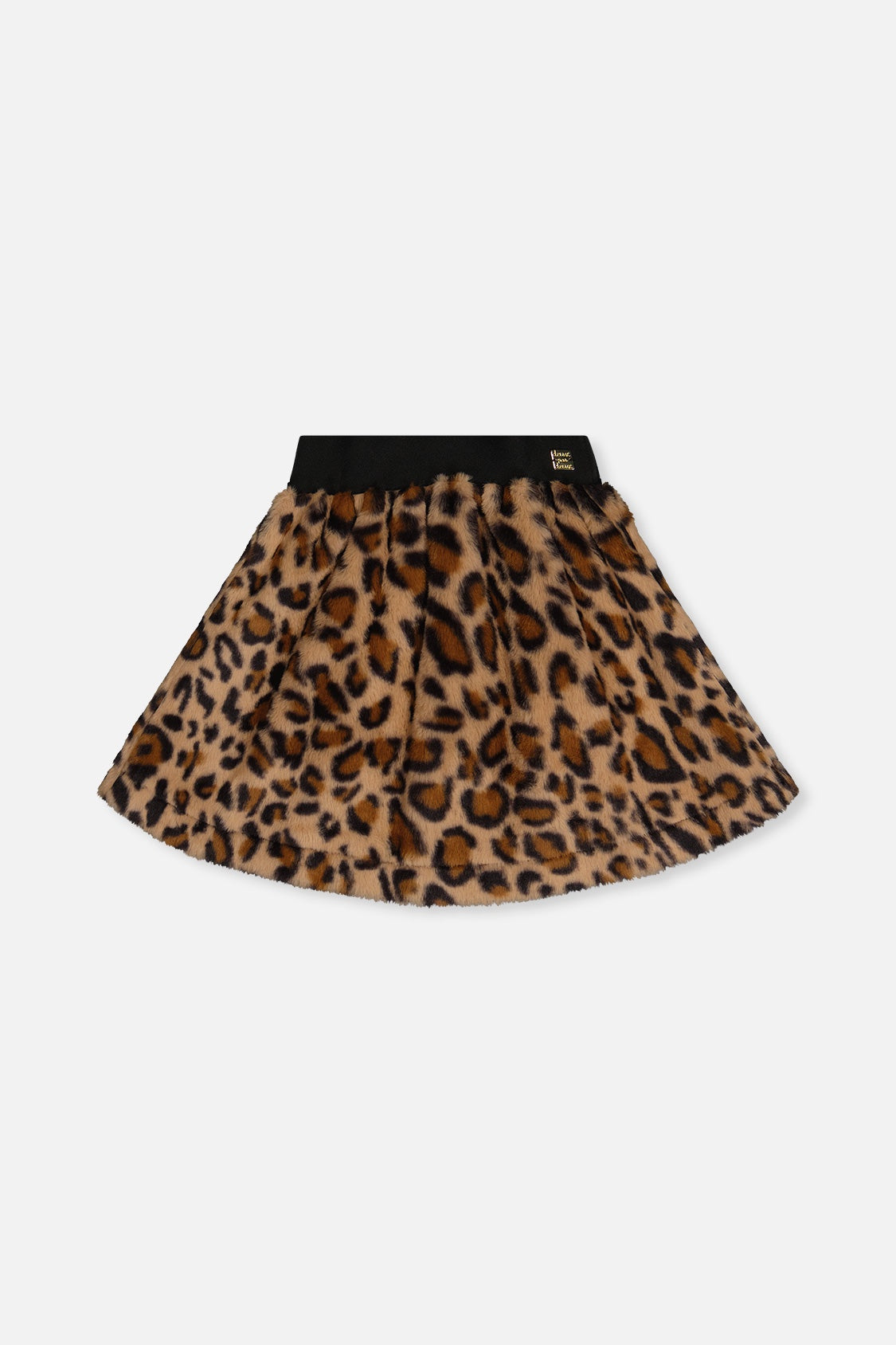Leopard Print Faux Fur Skirt