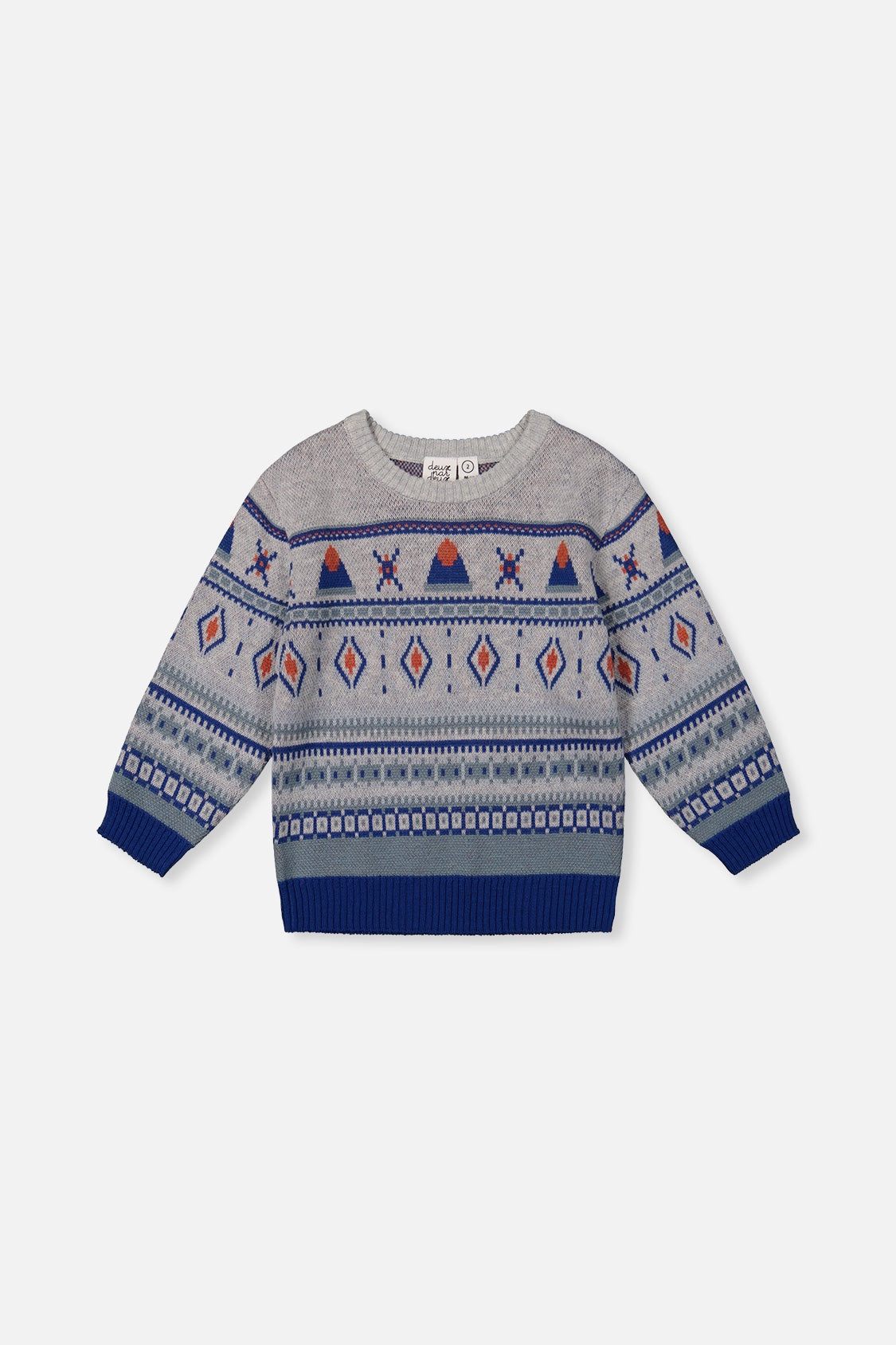 Geometric Jacquard Knit Toddler Sweater