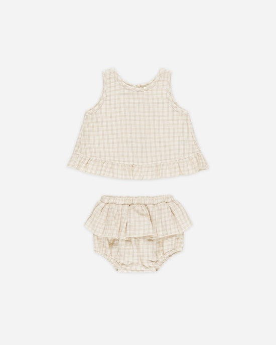 Ruffled Tulip Top + Bloomer Set
