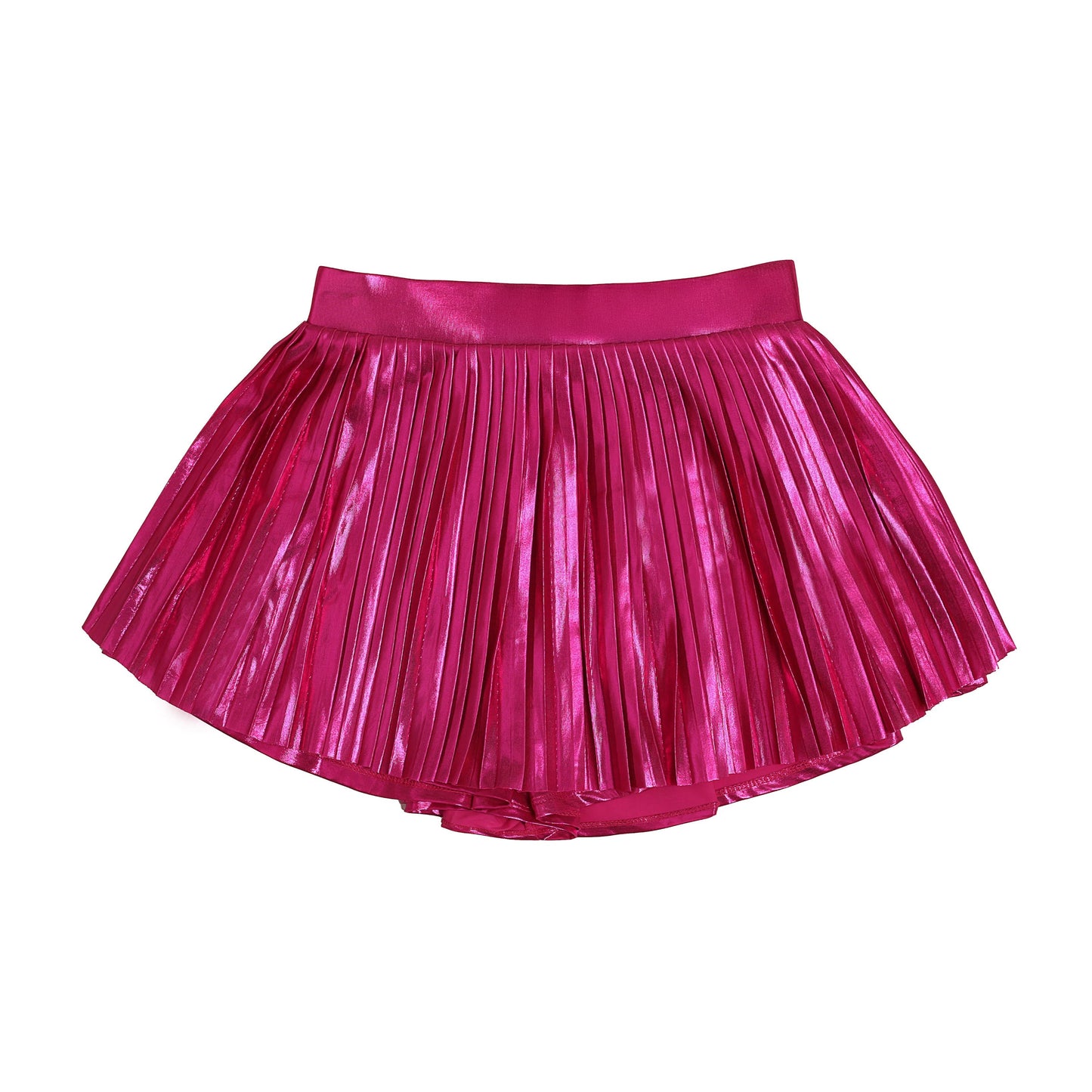 Metallic Pink Pleated Skort