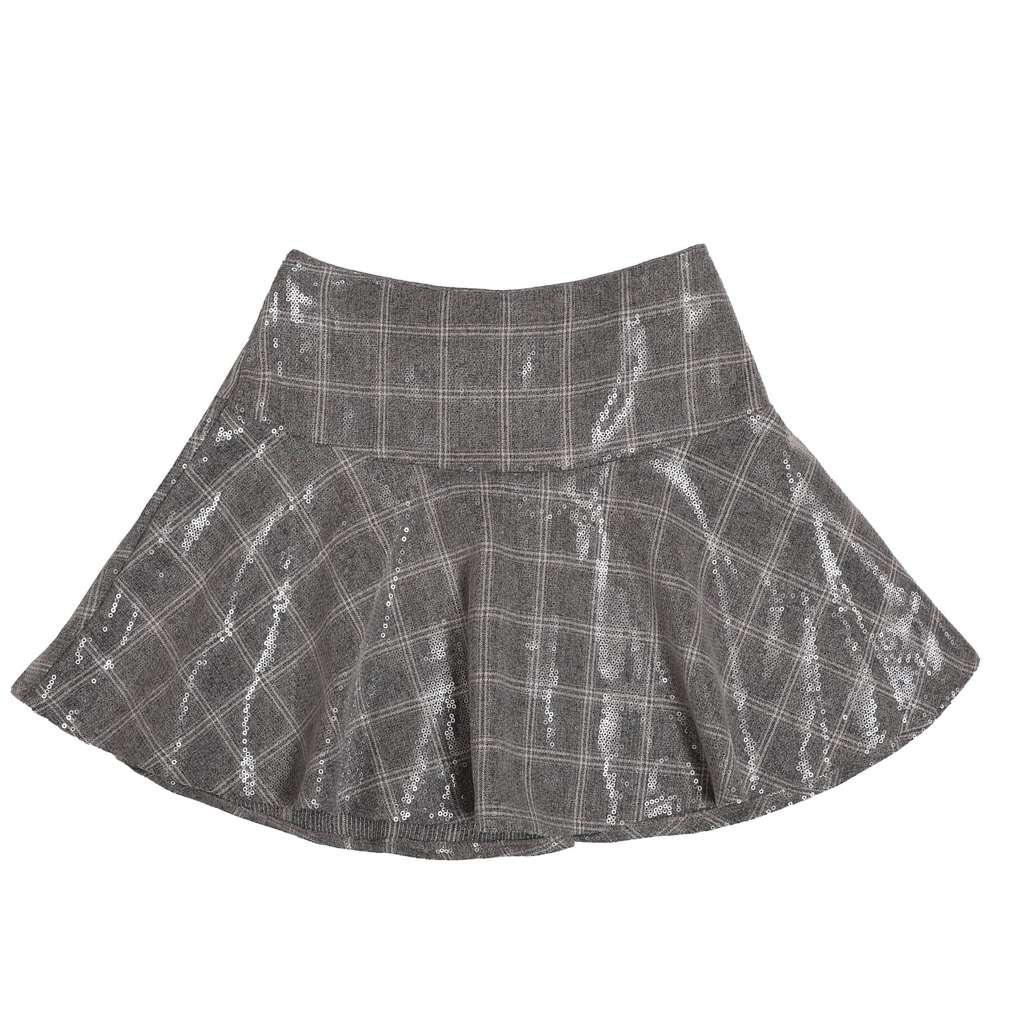Plaid Sequin Skirt
