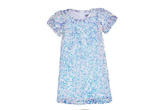 Sequin Dress Mia Toddler-Clear