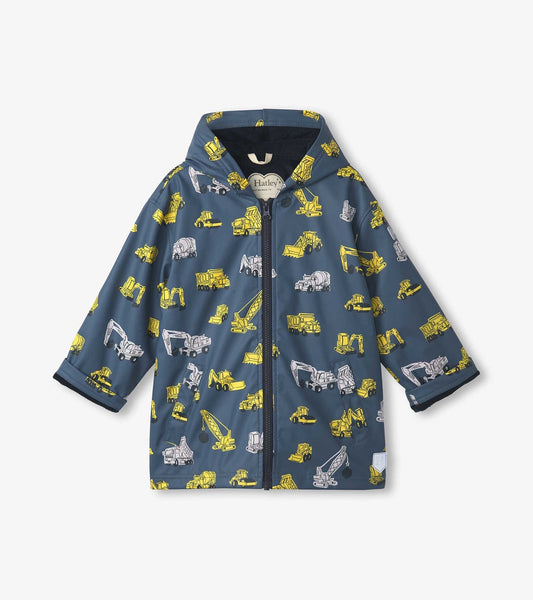 Under Construction Zip Up Rain Jacket