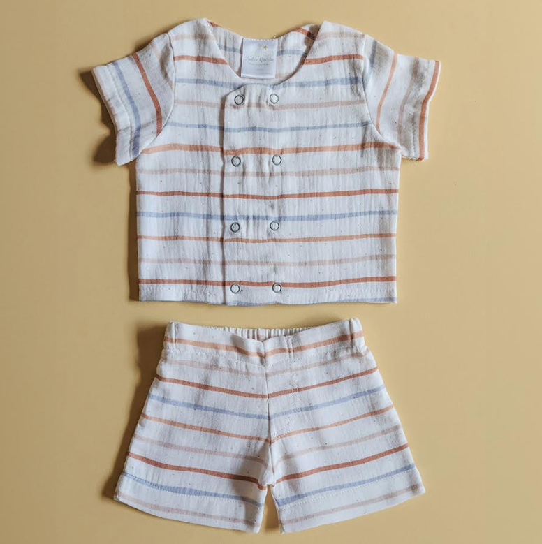 Coastal Striped Tee + Short Set